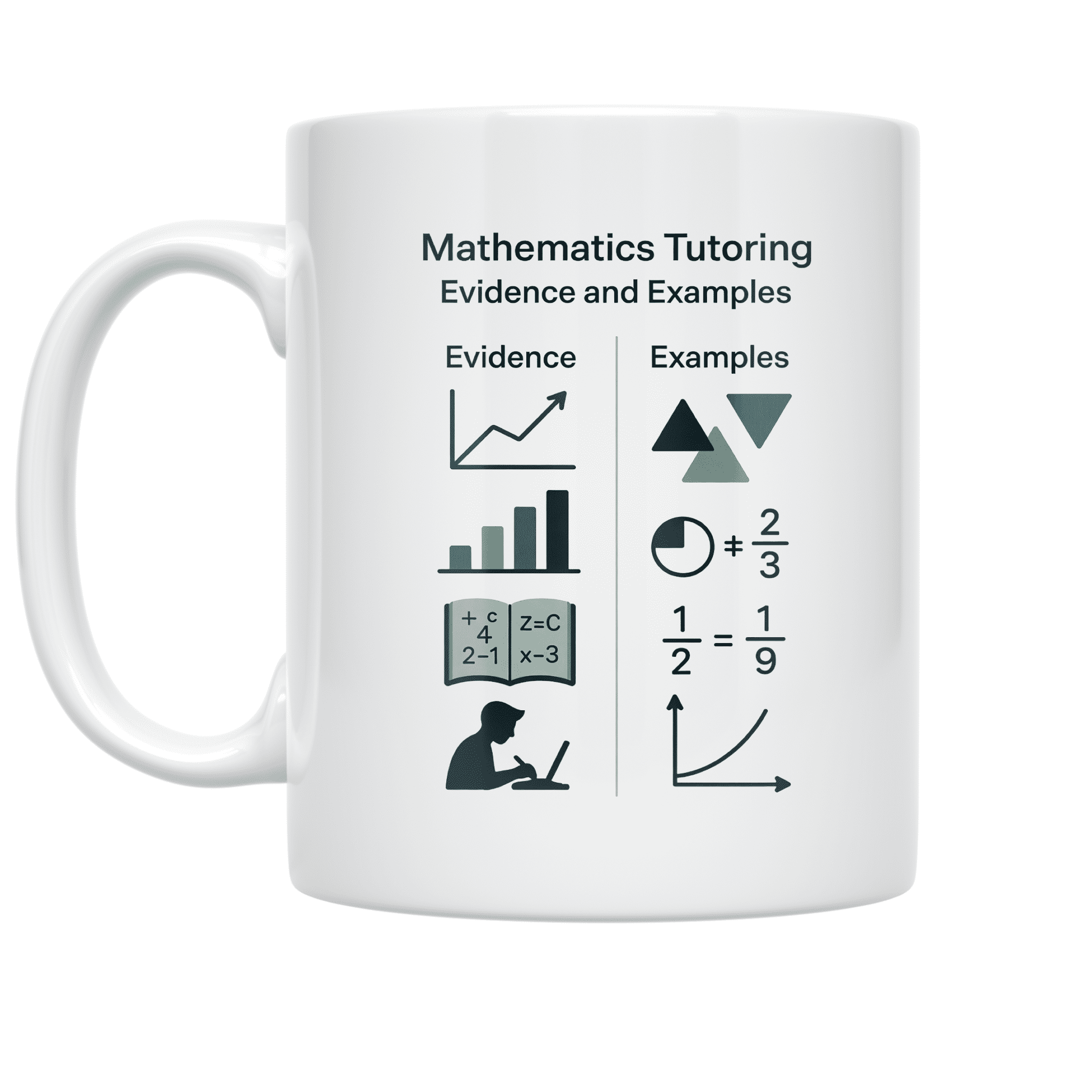 Mathematics Tutoring Evidence and Examples Mug, Math Teachers, Learning ...