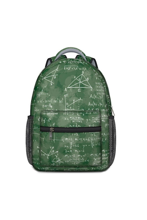 Mathematics and Scientific Knowledge Themed School Backpack with Formula Lab and Engineering Pattern