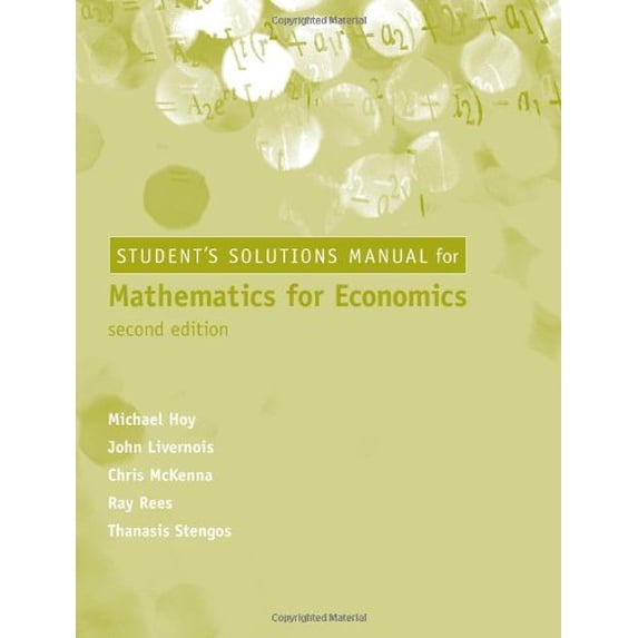 Pre-Owned Mathematics for Economics: Student Solutions Manual Paperback
