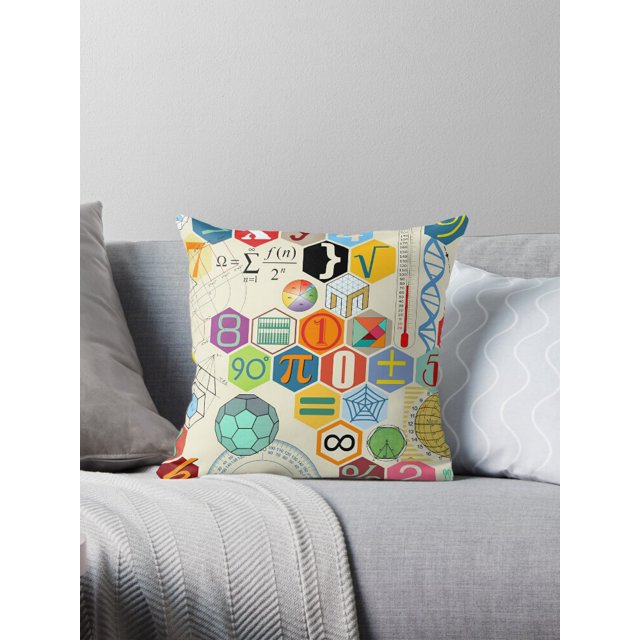 Mathematics interpreted in drawing with symbols, letters, numbers and