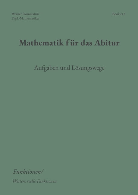 Mathematik fÃ¼r das Abitur: Booklet 8, (Paperback)