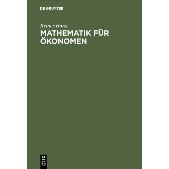 Mathematik für Ãkonomen, (Hardcover)