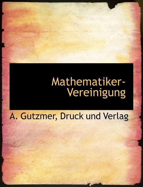 Mathematiker-Vereinigung (Paperback)