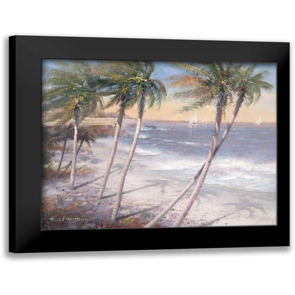 Mathenia, Paul 14x12 Black Modern Framed Museum Art Print Titled - White Sand Beaches