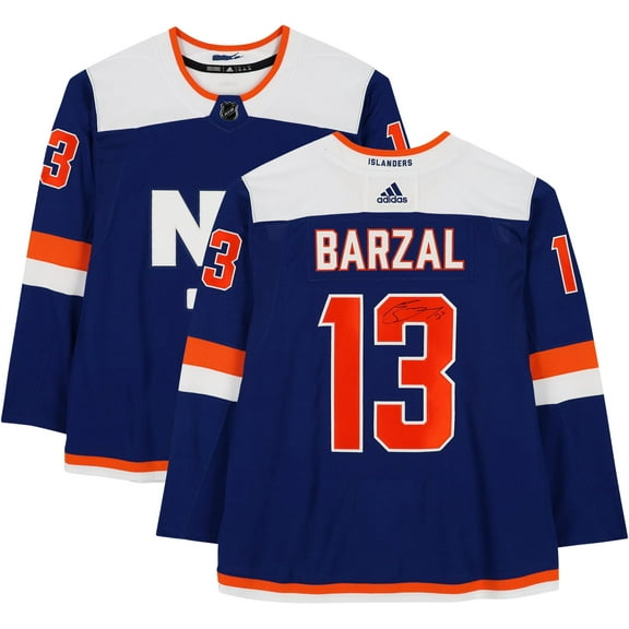 Mathew Barzal New York Islanders Autographed Blue Alternate Adidas Authentic Jersey - Fanatics Authentic Certified