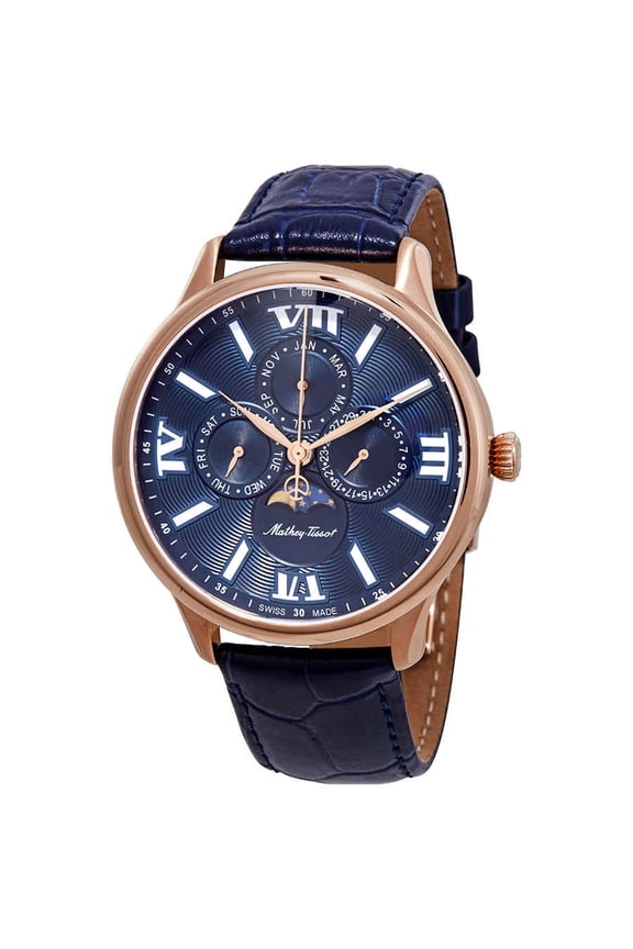 Mathey-Tissot Edmond Moon Phase Blue Dial Men's Watch H1886RPBU