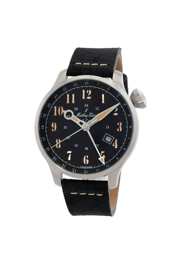 Mathey-Tissot GMT 293 Automatic Black Dial Men's Watch H123ABU