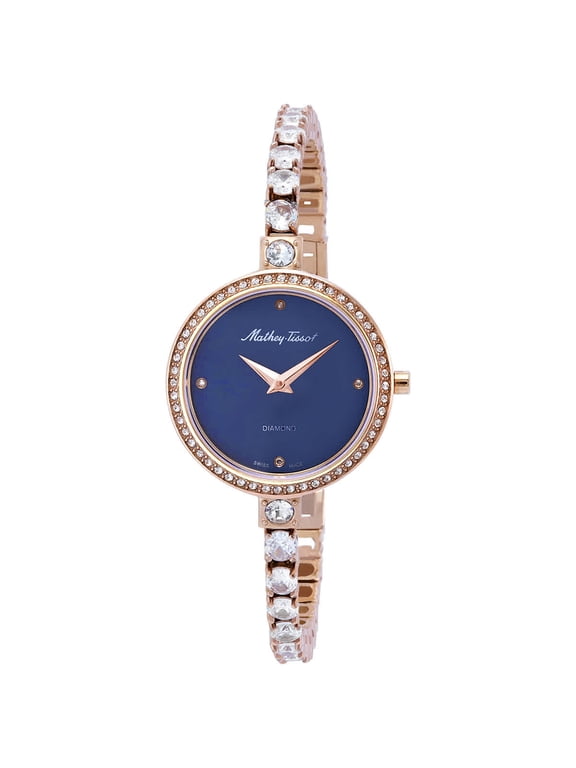 Mathey-Tissot Infinity Quartz Diamond Crystal Blue Dial Ladies Watch D986SPBU