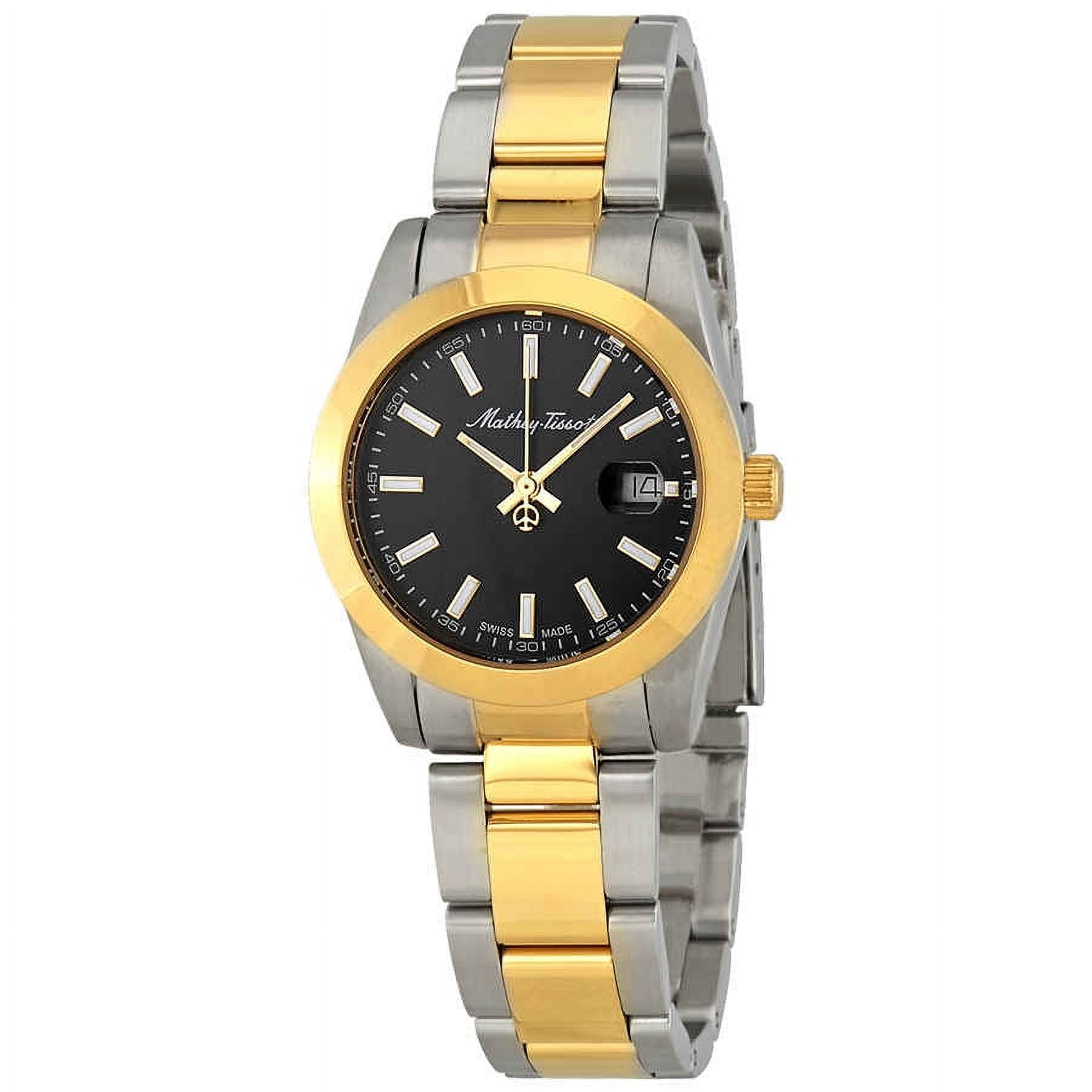 Mathey Tissot Swiss Quartz Gold Plated Ladies Watch Beautiful Mathey Tissot Ladies Watch Diamond Bezel Gold Tone  main image 4