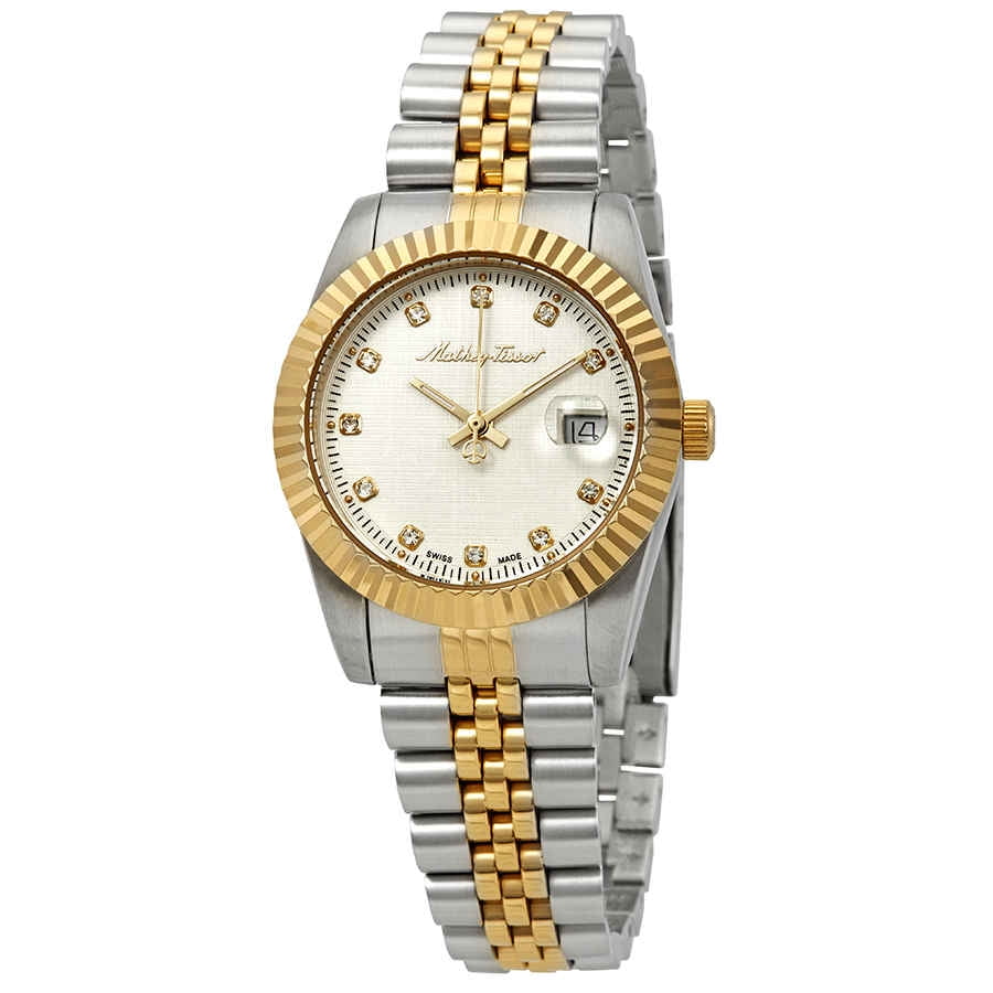MATHEY TISSOT Mathey-Tissot Mathey III Quartz Crystal Silver Dial Ladies Watch D810BI