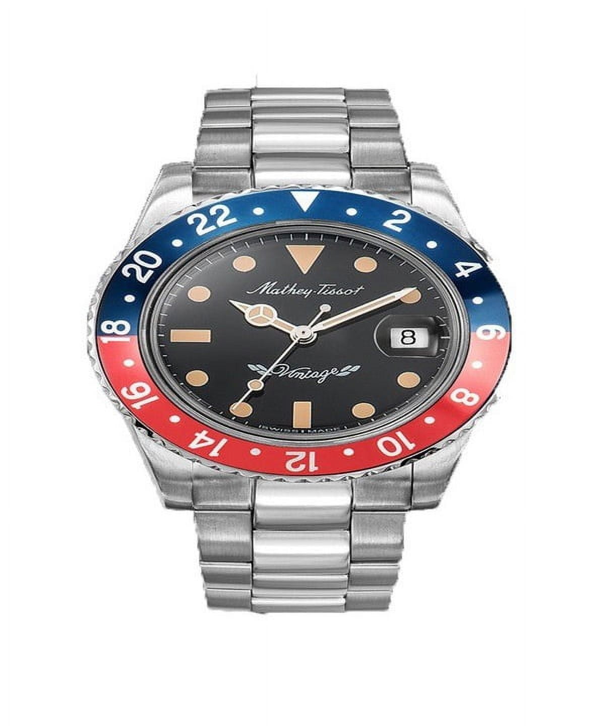 MATHEY TISSOT Mathey-Tissot Mathey Vintage Automatic Blue and Red Pepsi Bezel 40 mm Men's Watch H900ATR