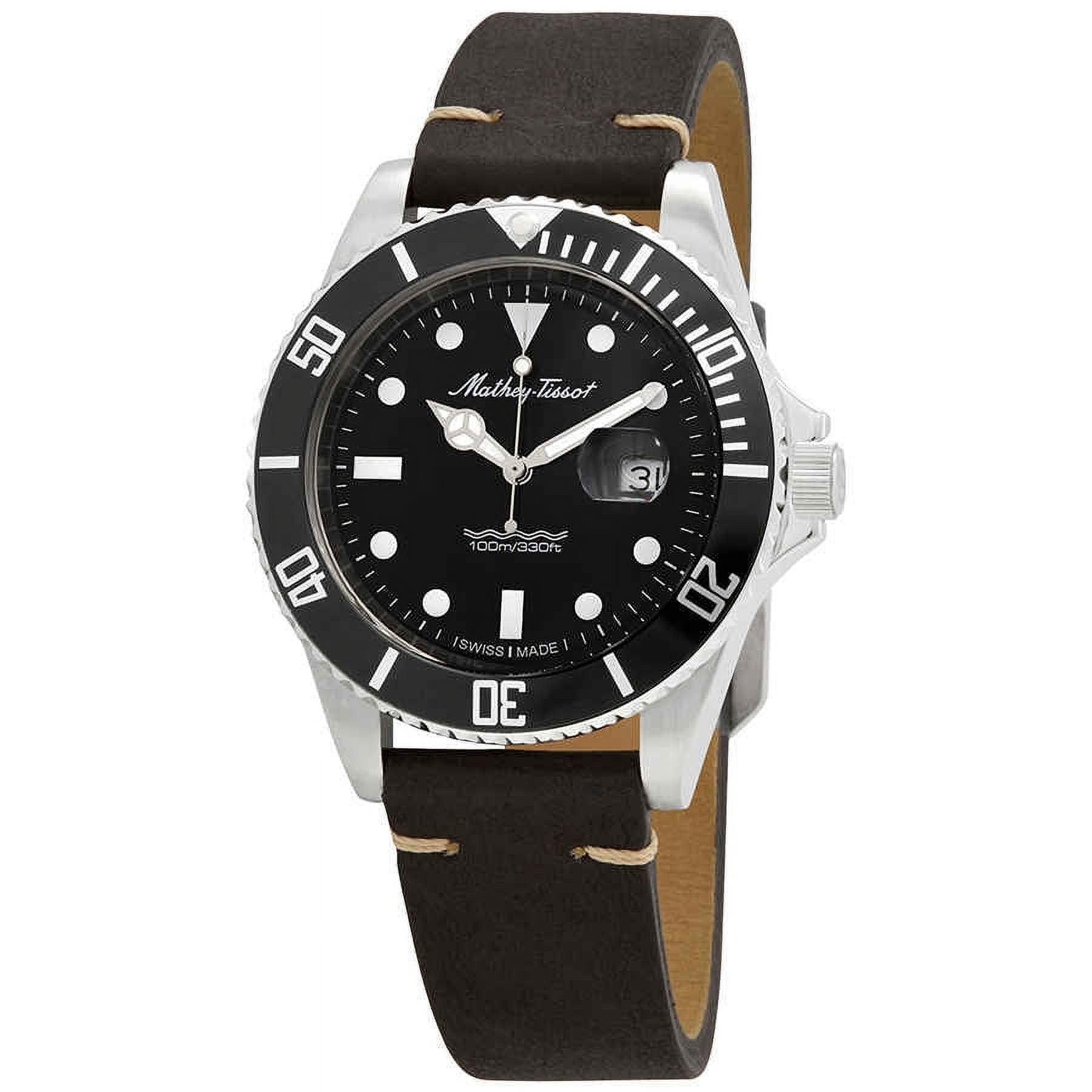 Mathey-Tissot Mathey Vintage Quartz Black Dial Mens Watch H9010ALN