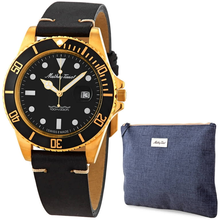 Mathey Tissot Mathey Vintage Quartz Black Dial Men s Watch