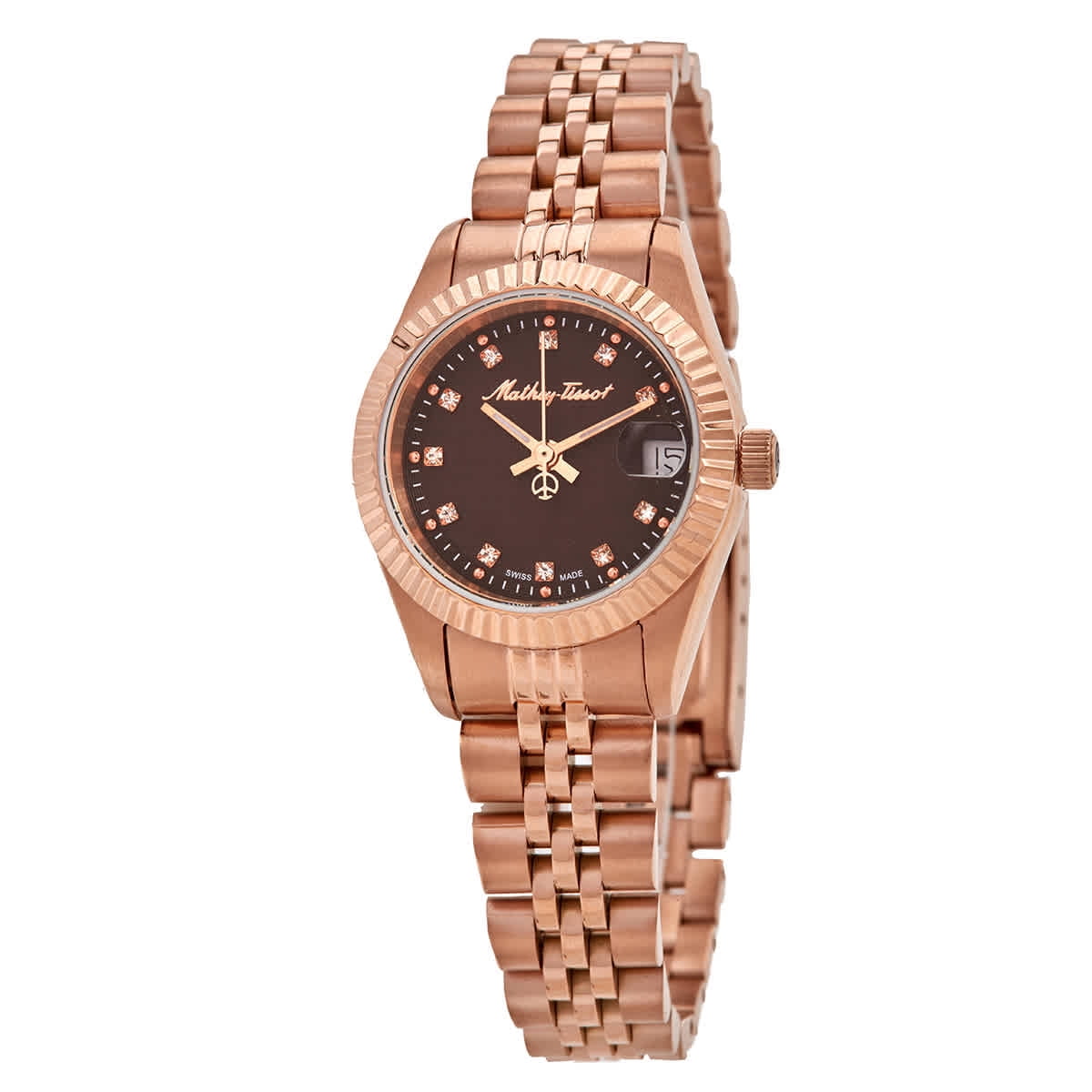 NWT Mathey-Tissot Quartz Rose Gold Mother of Pearl Dial Ladies Watch Mathey Tissot Women main image 3