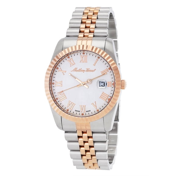 Mathey-Tissot Mathy III Roman Two-Tone Stainless Steel White Dial Quartz H810BRA Men's Watch