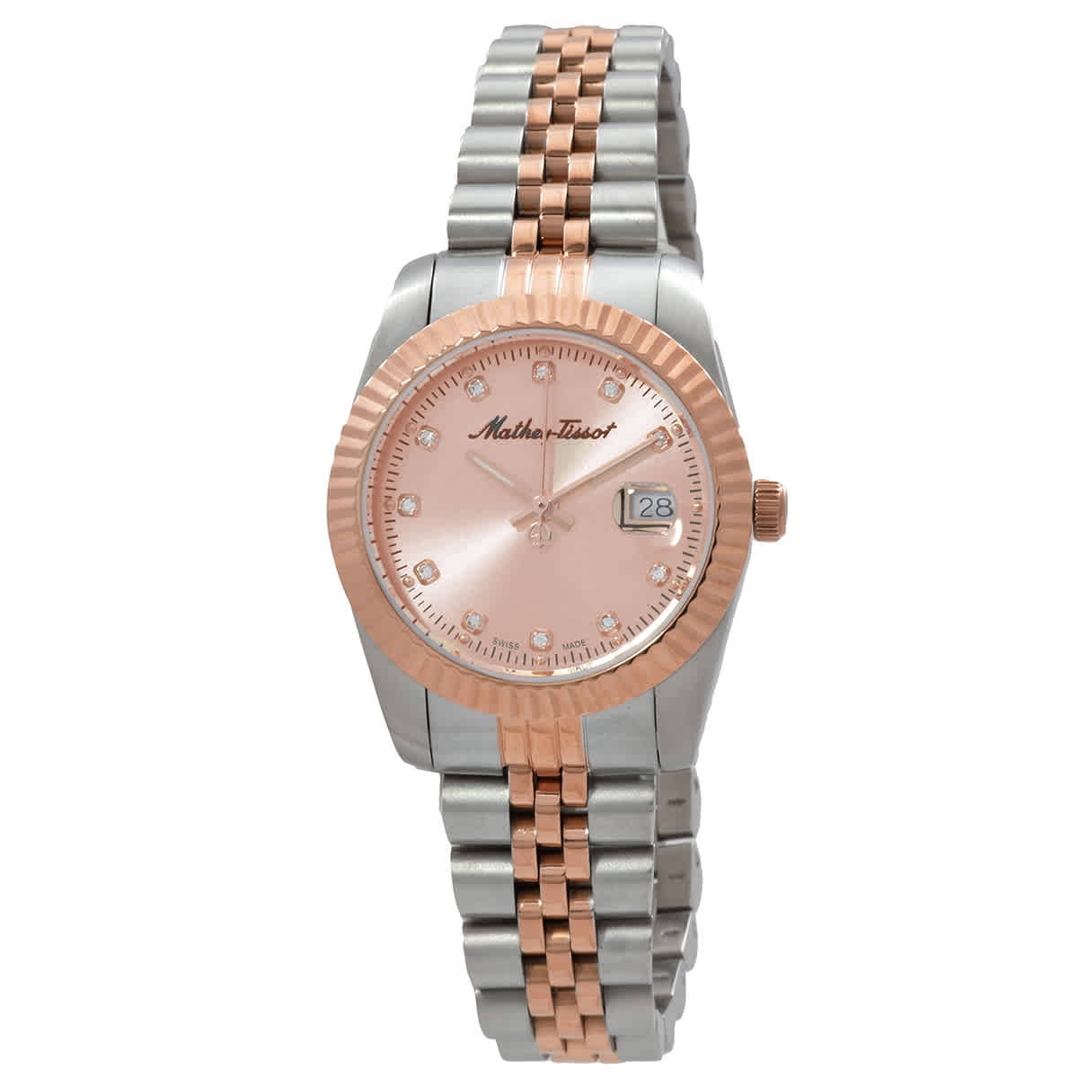 Womens Tissot Mathey 30mm Pink Accent Dial Silver Bracelet Watch New M-tissot ladies 32mm light pink dial 8,999 only! main image 4