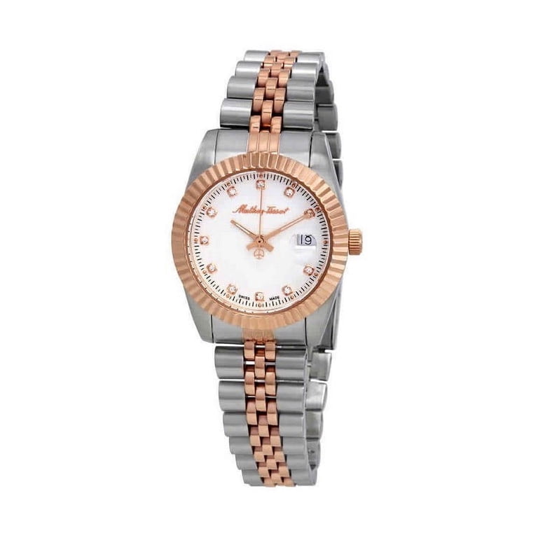 Mathey-Tissot Women’s Bi-Color Quartz Watch — White Dial Mathey-Tissot Two-Tone Dress Watch – Analog:Shift main image 4
