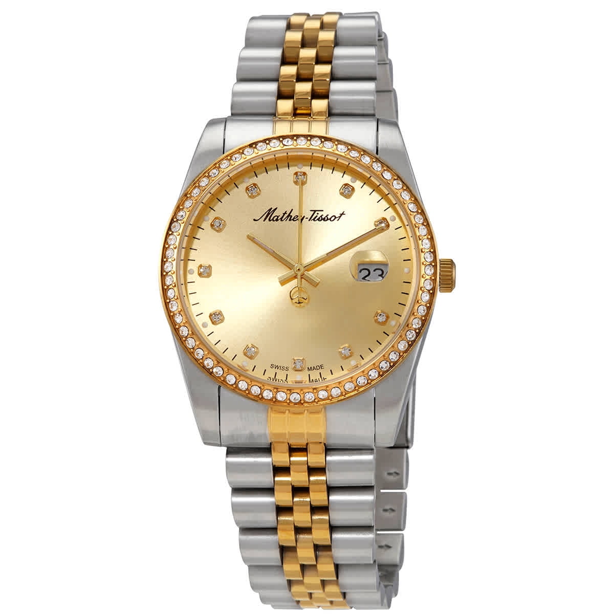 Mathey-Tissot Mathy IV Quartz Crystal Champagne Dial Men display picture 1