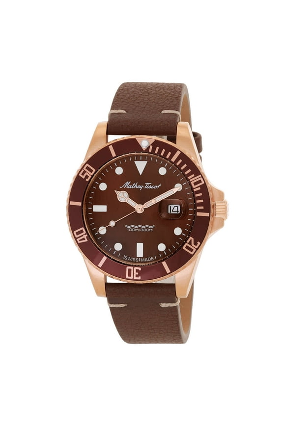 Mathey-Tissot Mathy Vintage Quartz 42 mm Brown Dial Men's Watch H9010PLRM