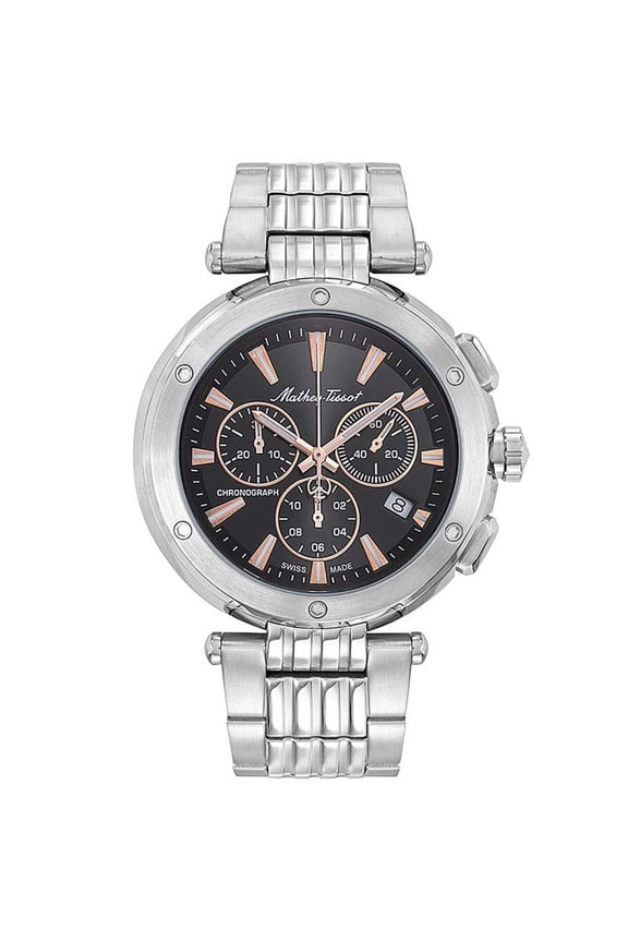 Men's Neptune Chrono Black Dial Watch - H912CHRRN
