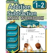Mathflare Workbooks Addition and Subtraction Math Workbook 1st and 2nd Grade Word Problems Grade 1-2, Exercises 1 to 50, Activities, Commut, Book 1, Paperback