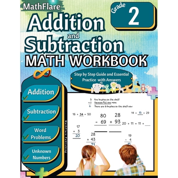 Mathflare Workbooks Addition and Subtraction Math Workbook 2nd Grade ...
