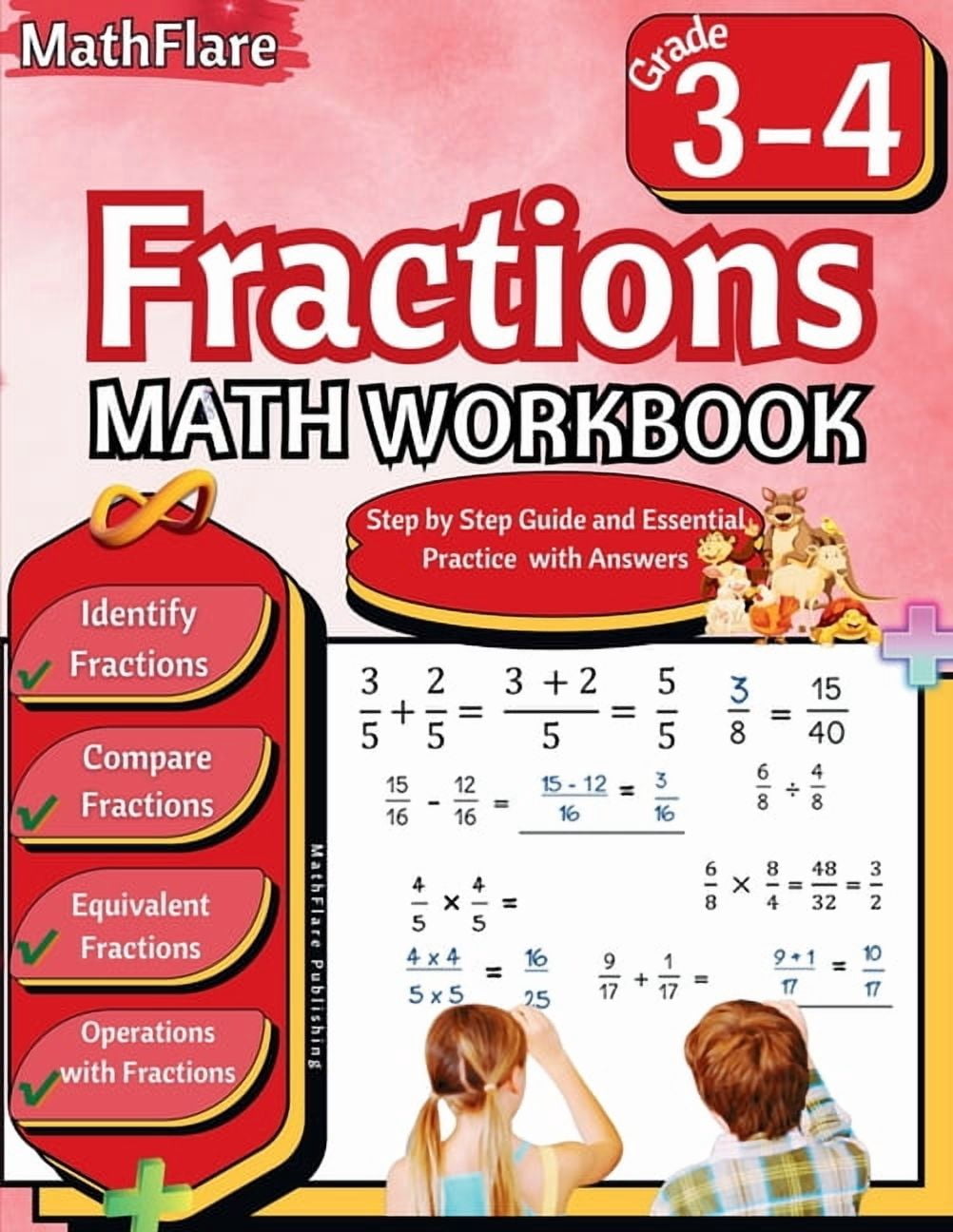 Mathflare Workbooks Fractions Math Workbook 3rd and 4th Grade ...