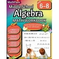 thumbnail image 1 of Mathflare Workbooks Middle School Algebra Workbook 6th to 8th Grade: Pre Algebra Grade 6-8, Equations One Side, Two Side, Solving Inequaliti, Book 1, (Paperback), 1 of 1