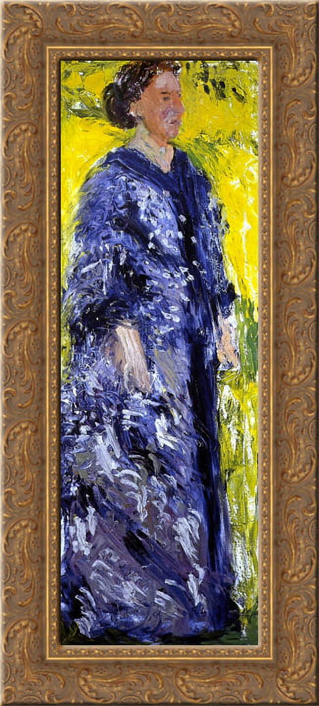 Mathilde Schoenberg in Garden 24x12 Gold Ornate Wood Framed Canvas Art ...