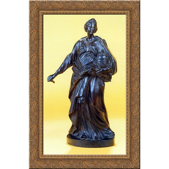 Mathilde of Tuscany Sun 24x16 Gold Ornate Wood Framed Canvas Art by Gian Lorenzo Bernini