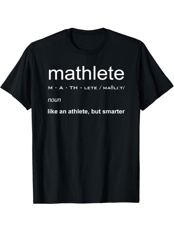 Mathlete Definition Nerd Geek Math Gifts Funny Math T-ShirtMen and women, Black T-shirt, size: Extra large