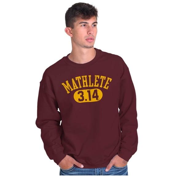 Mathlete Pi Math Student Teacher Sweatshirt for Men or Women Brisco Brands L
