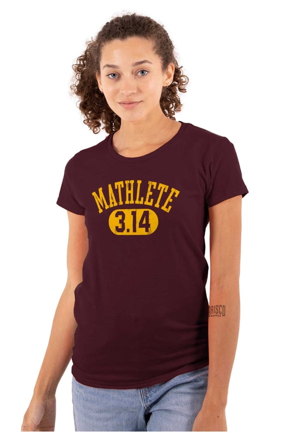 Mathlete Pi Math Student Teacher Womens Fitted Plus Size Graphic Tee Brisco Brands 2X