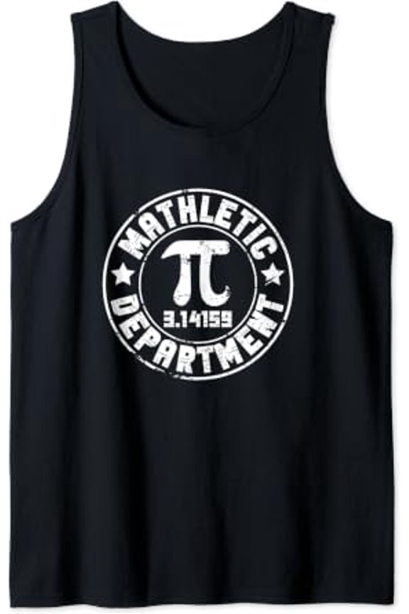 Mathletic Department Playful Mathlete Math Teacher Student Pi Tank Top Size S-3XL