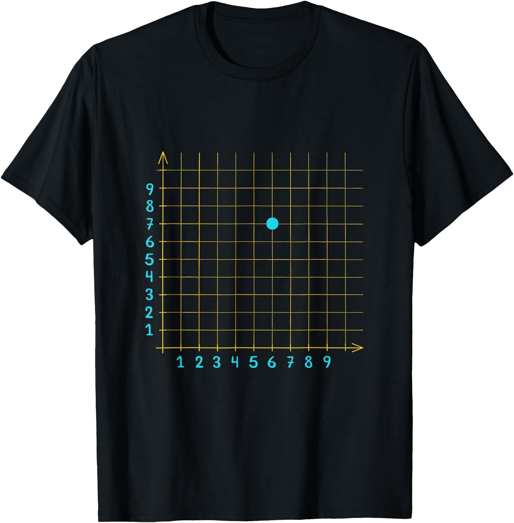 Math Techr Mathletics Coordinate (6,7) Funny Math Teacher 67 Math Lover T-Shirt ...