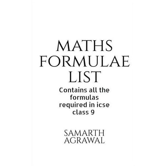 Maths Formula List (Paperback)