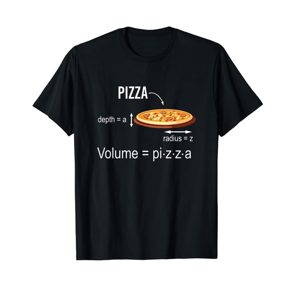 Maths Nerd Pizza Lovers Volume Formula Geek Math Teacher T-Shirt