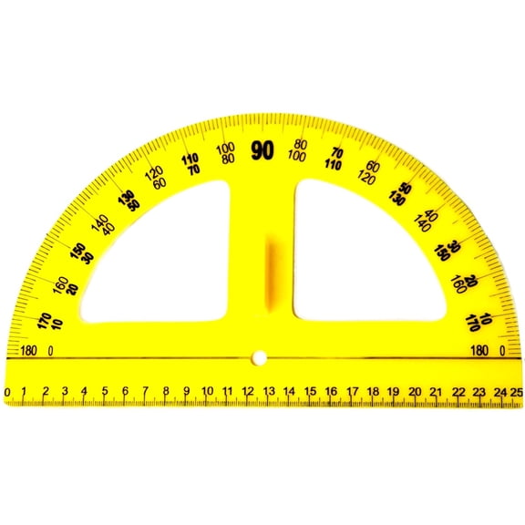 Mathworld Teacher'S Protractor Big Size 25 Cm For School Geometry, Blackboard Degree Ruler Math Kit