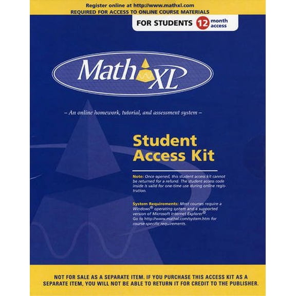 Pre-Owned MathXL -- Valuepack Access Card (12-month access) Paperback
