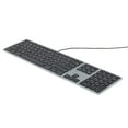 thumbnail image 1 of Matias Unisex Space Gray Rgb Backlit Wired Aluminum Keyboard For Mac - Typewriter, 1 of 5