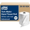 thumbnail image 1 of Matic Hand Towel Roll, White With Gray Leaf, Advanced, H1, 100% Recycled Fiber, High Absorbency, Medium Capacity, 2-Ply, 6 Rolls x 525 ft - 290092A, 1 of 5