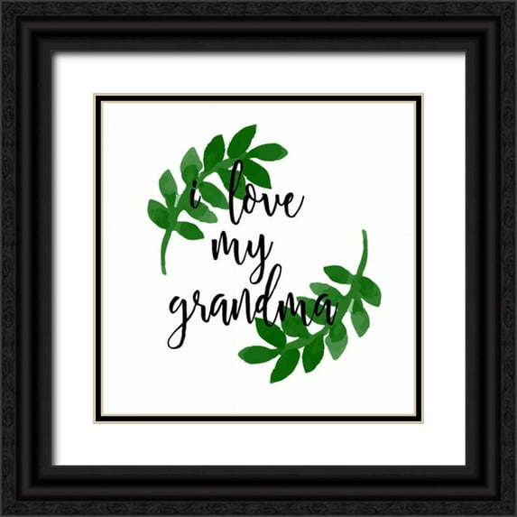 Matic, Jelena 12x12 Black Ornate Wood Framed with Double Matting Museum Art Print Titled - Grandma Love
