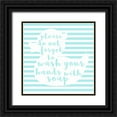 thumbnail image 1 of Matic, Jelena 12x12 Black Ornate Wood Framed with Double Matting Museum Art Print Titled - Hand Washing, 1 of 4