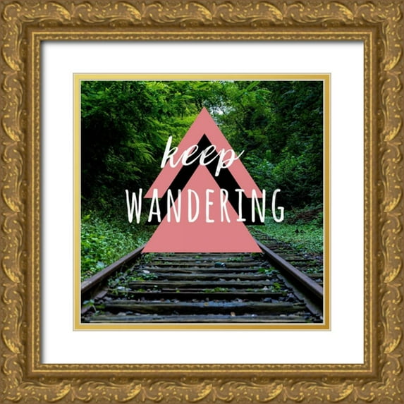 Matic,Jelena 12x12 Gold Ornate Wood Framed with Double Matting Museum Art Print Titled - Keep Wandering