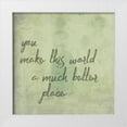 thumbnail image 1 of Matic,Jelena 12x12 White Modern Wood Framed Museum Art Print Titled - You Make This World, 1 of 4