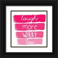 thumbnail image 1 of Matic, Jelena 15x15 Black Ornate Wood Framed with Double Matting Museum Art Print Titled - Laugh More, 1 of 4