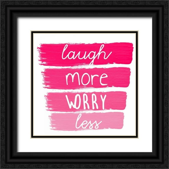 Matic, Jelena 15x15 Black Ornate Wood Framed with Double Matting Museum Art Print Titled - Laugh More