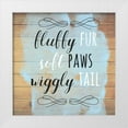 thumbnail image 1 of Matic,Jelena 15x15 White Modern Wood Framed Museum Art Print Titled - Fur Paws Tail Wood Sign, 1 of 4