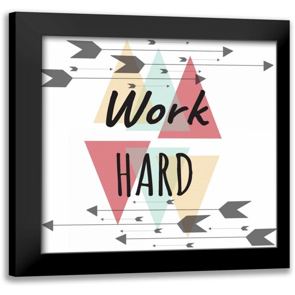 Matic, Jelena 20x20 Black Modern Framed Museum Art Print Titled - Work Hard