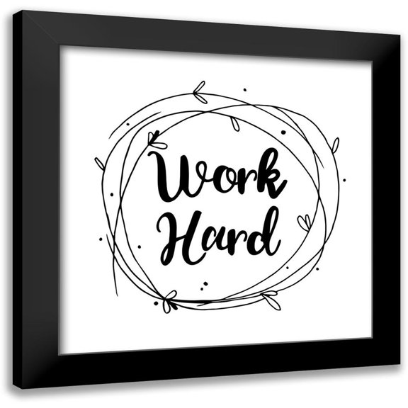 Matic, Jelena 20x20 Black Modern Framed Museum Art Print Titled - Work Hard